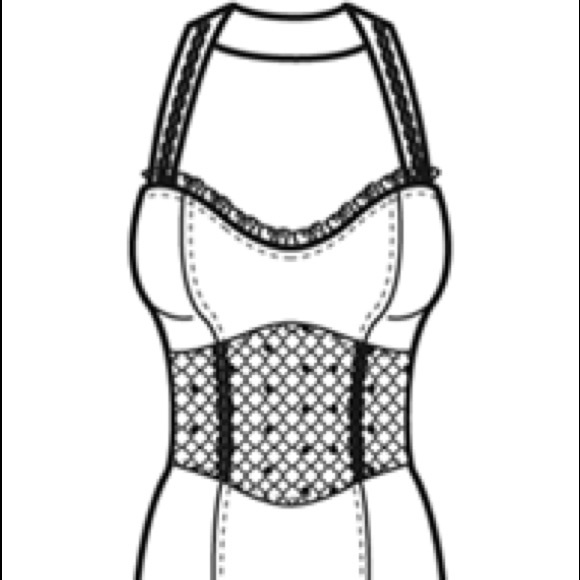 Lip Service Pin Me Up Lot: Corseted Halter Dress + fingerless satin gloves Small - Picture 2 of 10